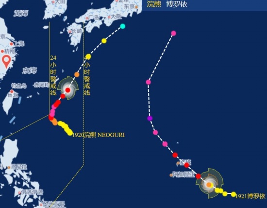 第20号台风浣熊路径