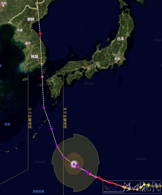 台风海神加强为18级超强台风 成今年风王
