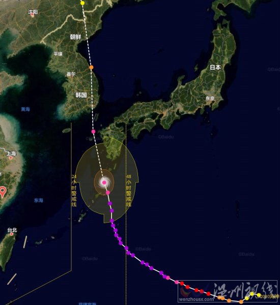 强台风海神最新路径 15级强台风向日本靠近