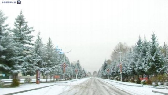 中国最冷小镇迎来今秋首场大雪