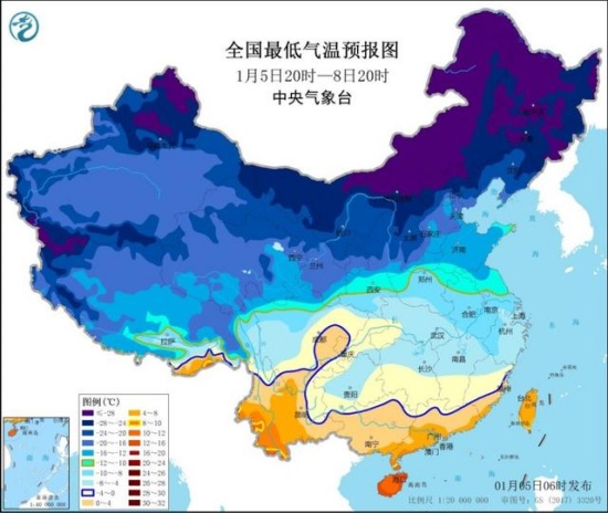 新一轮寒潮来袭中东部降温将超10℃