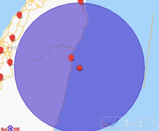 台湾花莲县海域7分钟内两次地震