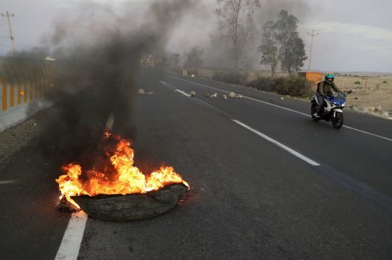 秘鲁人抗议乌克兰战争导致的天然气和化肥价格飙升