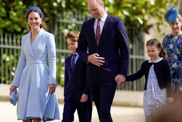 英国威廉王子和他的妻子凯特庆祝夏洛特公主七岁生日