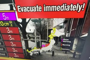 日本强烈地震后的海