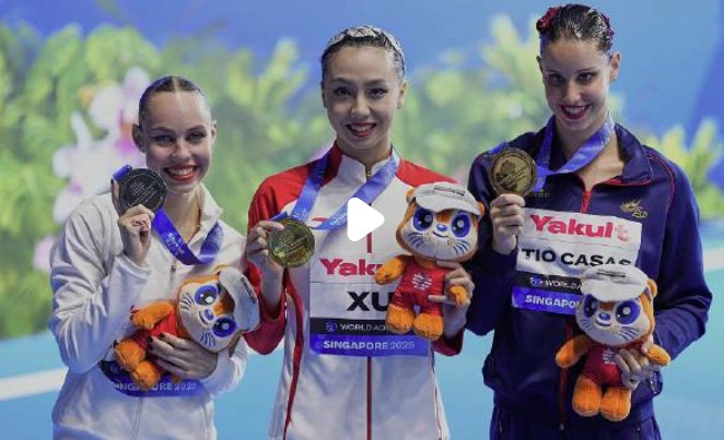 中国队首金!世界泳联世锦赛徐汇妍花游女子单人技术自选夺冠