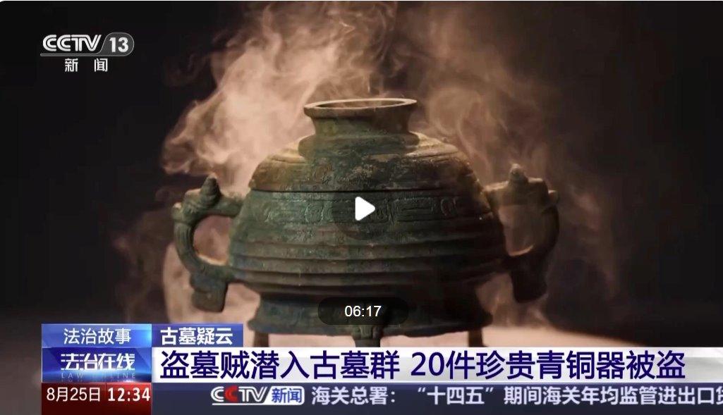 男子看小说学盗墓挖走20余件国宝