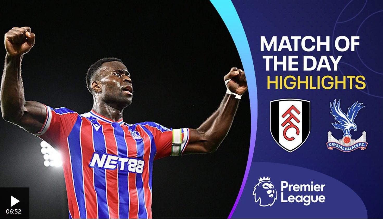 格伊头球破门,帮助水晶宫战胜富勒姆。