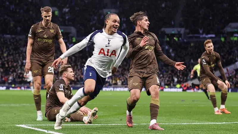 热刺2-0布伦特福德