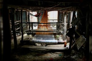 孟加拉国纱丽编织传